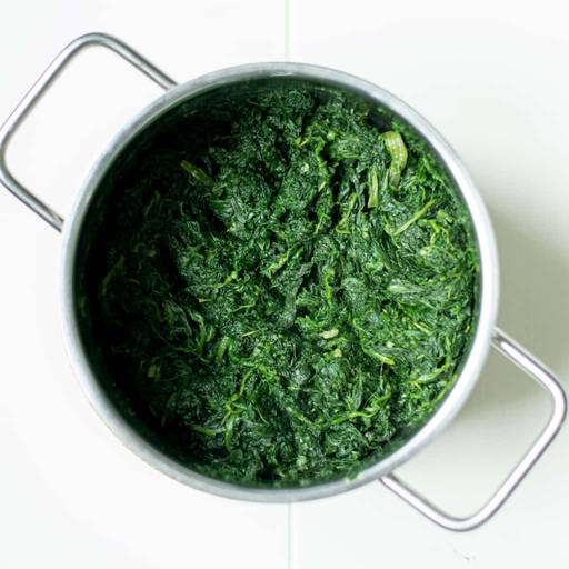Spinach in a pot