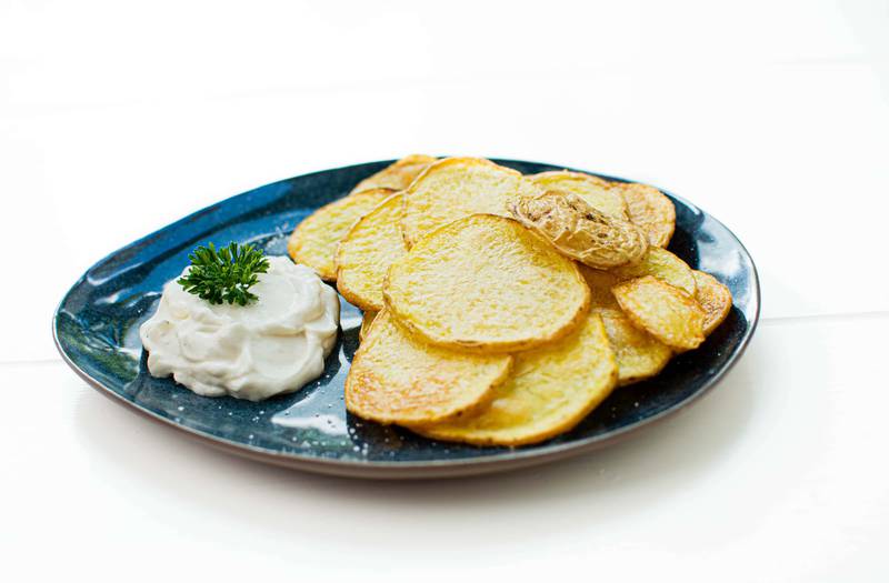 home-made baked potato fries