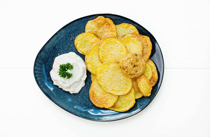 home-made baked potato fries